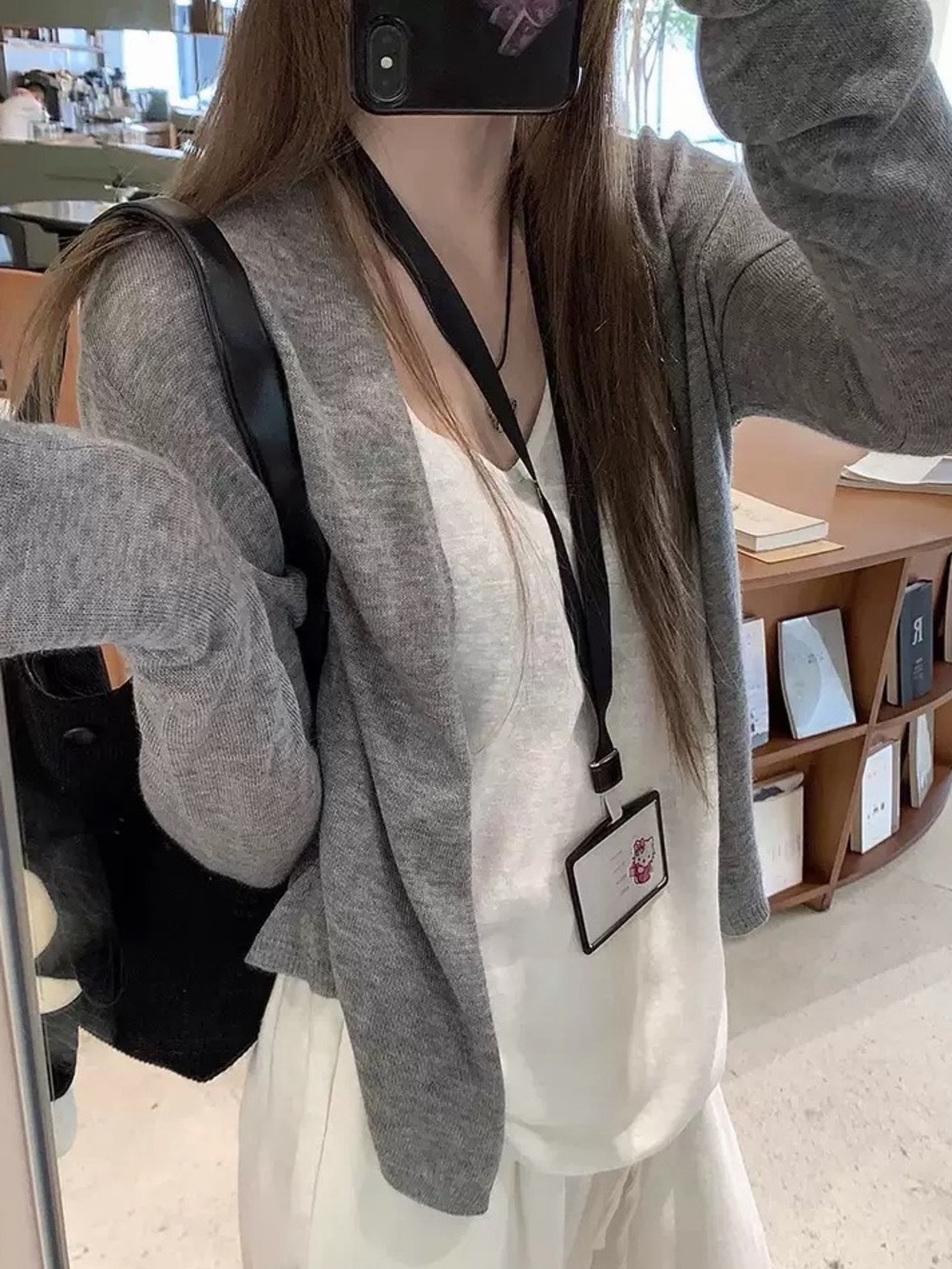 NWT Gray Open-Front Women's Sweater Cardigan
